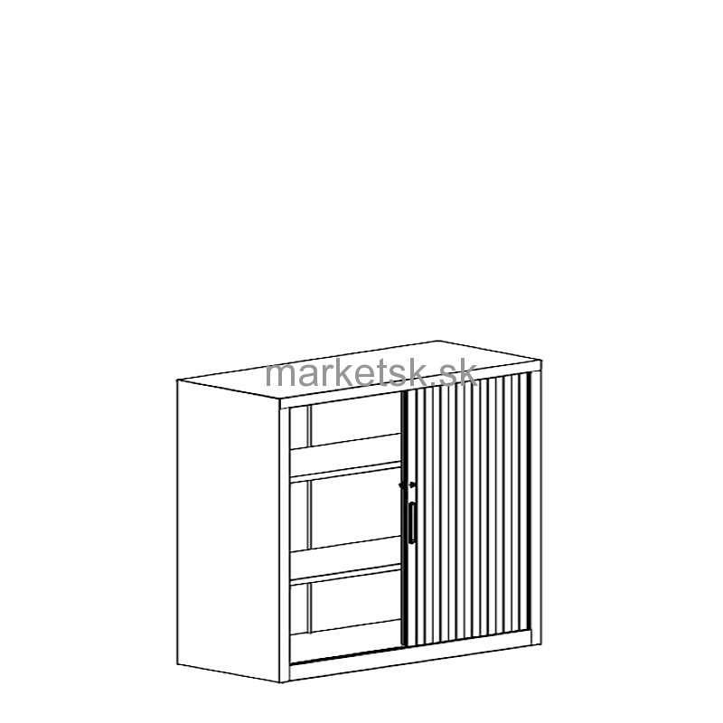 Kovová žaluziová skriňa OZ001 - 104 x 100 x 43,5 cm
