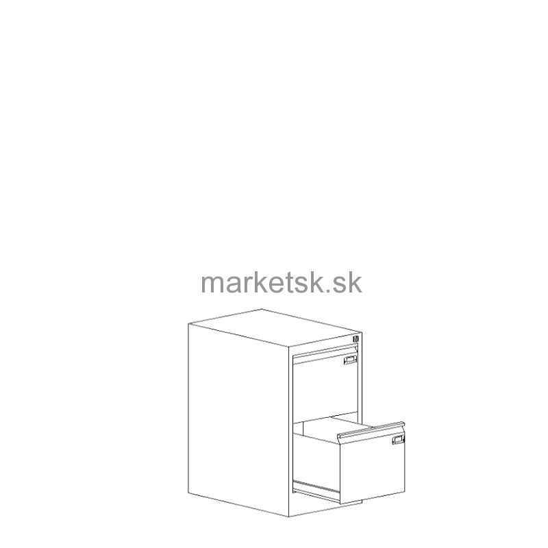 Zásuvková kartotéka OK001 - 71,5 x 41,5 x 63 cm