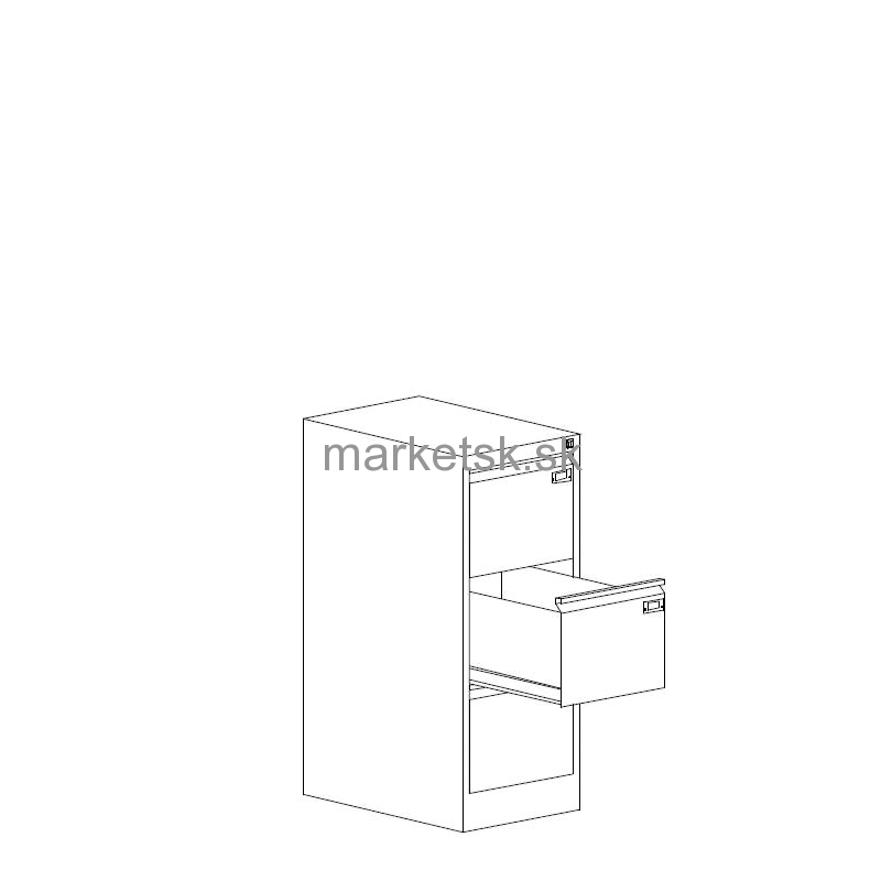 Zásuvková kartotéka OK002 - 100 x 41,5 x 63 cm