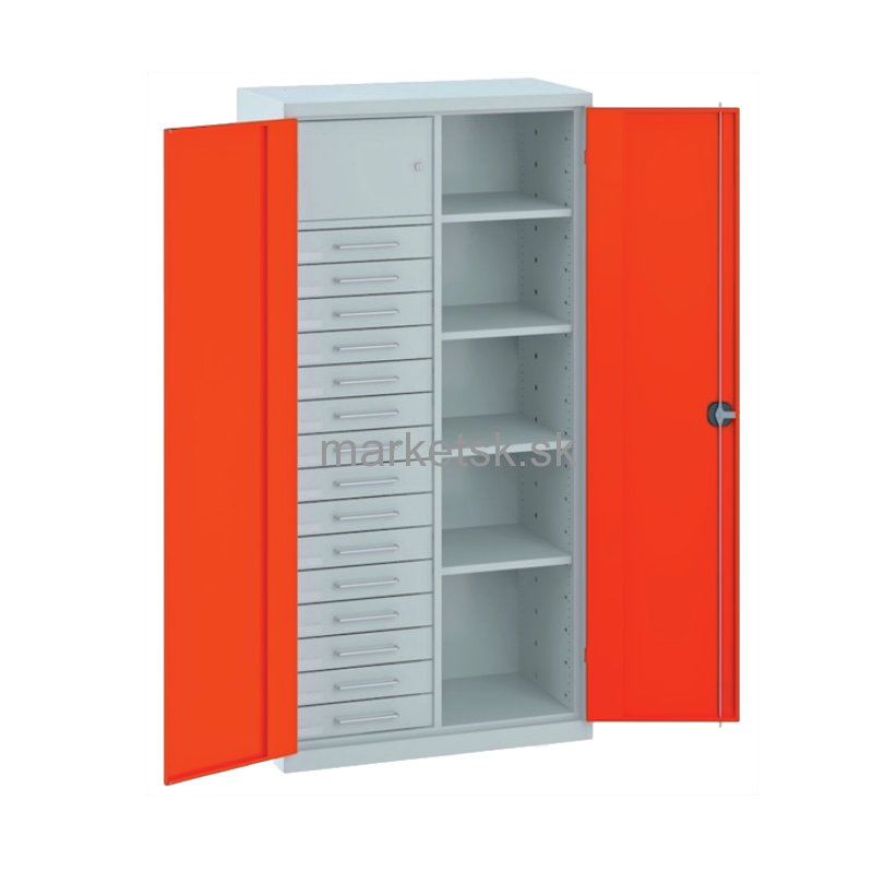 Kovová kombinovaná skriňa HT005 - 195 x 100 x 50 cm
