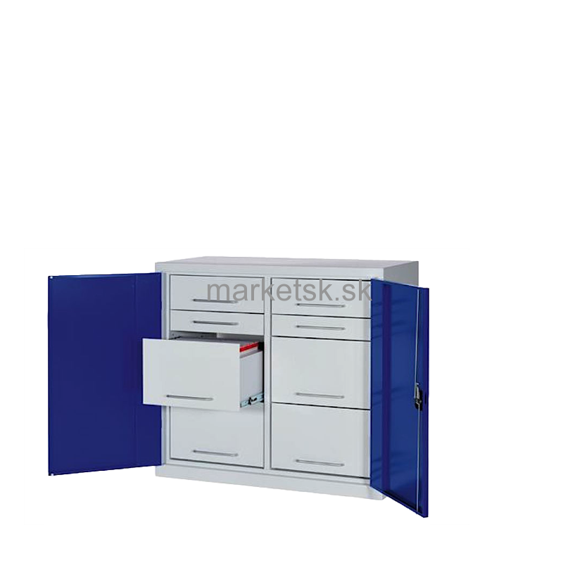 Kovová kombinovaná skriňa HT011 - 100 x 100 x 50 cm