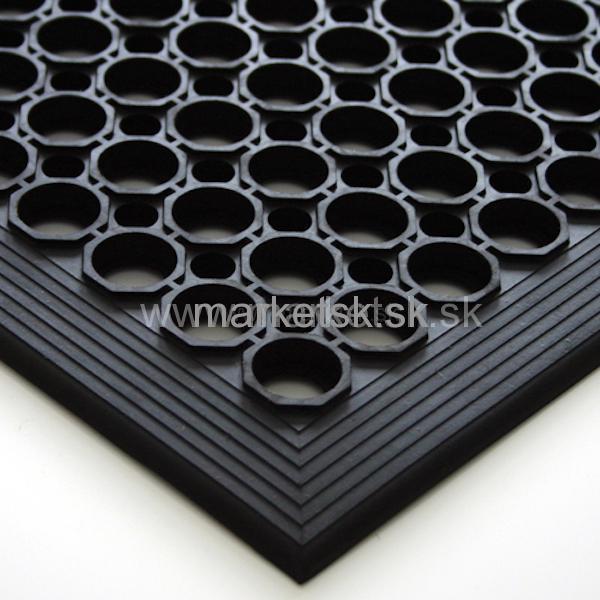 Protiúnavová rohož, koncový priečny modul, rozmery 0,9 x 1,5 m - s otvormi