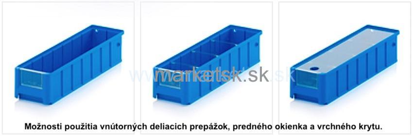 Regálový plastový box RK3A - 300 x 234 x 90 mm